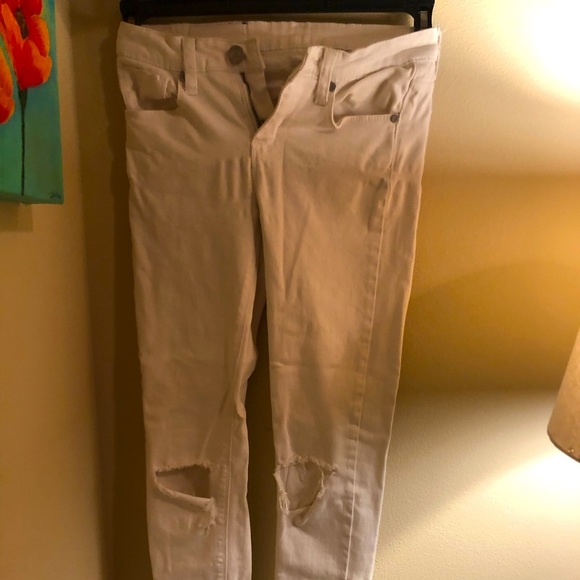 Ripped white jeans from Unif. Size 24. - Picture 1 of 3